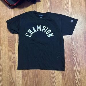 Black Champion Tee Men Medium Used
